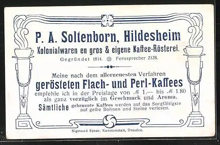 Sammelbild P.A. Soltenborn Kaffee, Hildesheim, Serie 5378 No.2, Bison Büffel und Wisent