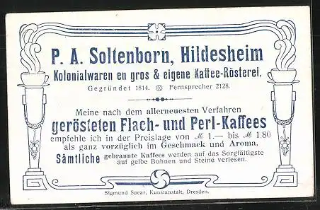 Sammelbild P.A. Soltenborn Kaffee, Hildesheim, Serie 5378 No.3, Indische Hausbüffel, Zebu