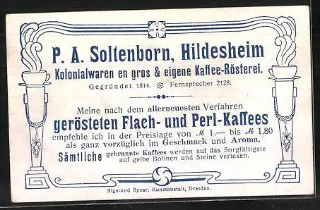 Sammelbild P.A. Soltenborn Kaffee, Hildesheim, Serie 5332 No.1, Zebra auf der Weide