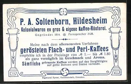 Sammelbild P.A. Soltenborn Kaffee, Hildesheim, Serie 5332 No.4, Streifengnu auf der Weide