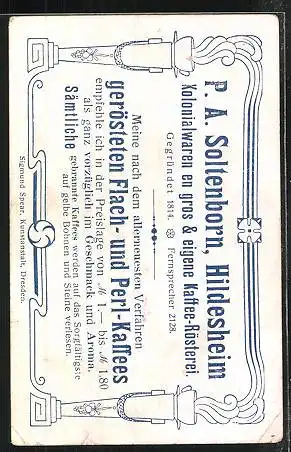 Sammelbild P.A. Soltenborn Kaffee, Hildesheim, Serie 5390 No. 1, Hausschafe Niggerschafe