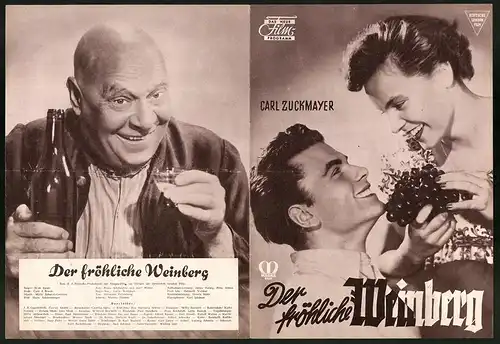 Filmprogramm DNF, Der fröhliche Weinberg, Gustav Knuth, Camilla Spira, Regie: Erich Engel