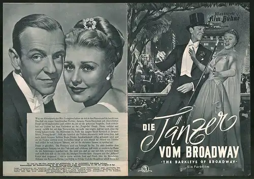 Filmprogramm IFB Nr. 899, Die Tänzer vom Broadway, Fred Astaire, Ginger Rogers, Regie: Charles Walter