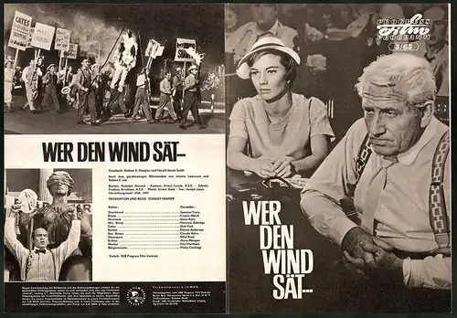 Filmprogramm PFP Nr. 3 /65, Wer den Wind sät..., Spencer Tracy, Fredric March, Regie: Stanley Kramer