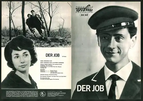 Filmprogramm PFP Nr. 50 /65, Der Job, Sandro Panzeri, Loredana Detto, Regie: Ermanno Olmi