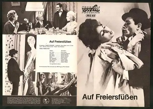 Filmprogramm PFP Nr. 103 /64, Auf Freiersfüssen, Pierre Etaix, Laurence Ligneres, Regie: Pierre Etaix