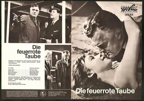 Filmprogramm PFP Nr. 101 /64, Die feuerrote Taube, Günther Simon, Annemone Haase, Regie: Matti Kassila