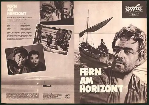Filmprogramm PFP Nr. 3 /61, Fern am Horizont, Stefan Petrow, Bogomil Simeonow, Regie: Sachari Shandow