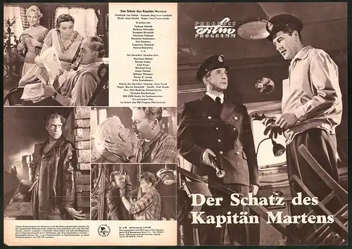 Filmprogramm PFP Nr. 6 /58, Der Schatz des Kapitän Martens, Tadeusz Schmidt, Barbara Polomska, Regie: Werner Reinhold