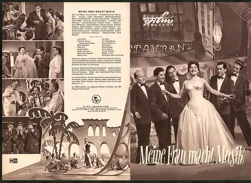 Filmprogramm PFP Nr. 124 /57, Meine Frau macht Musik, Lou Seitz, Kurt Schmidtchen, Regie: Hans Heinrich