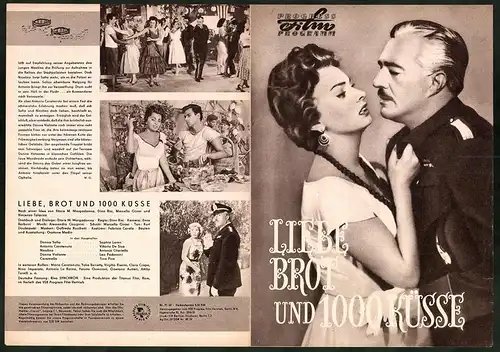 Filmprogramm PFP Nr. 71 /57, Liebe, Brot und 1000 Küsse, Sophia Loren, Vittorio De Sica, Regie: Dino Risi