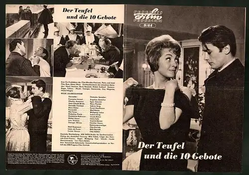 Filmprogramm PFP Nr. 9 /64, Der Teufel und die 10 Gebote, Angelica Domröse, Egon Geissler, Regie: Julien Duvivier