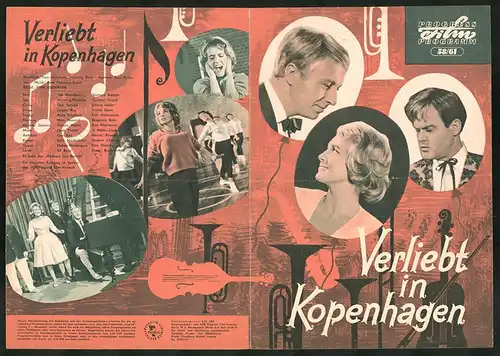 Filmprogramm PFP Nr. 58 /61, Verliebt in Kopenhagen, Barbara Adolph, Günther Haack, Regie: Finn Henriksen
