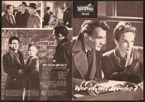 Filmprogramm PFP Nr. 96 /60, War ich der Mörder?, John Mills, Joan Greenwood, Regie: Roy Baker