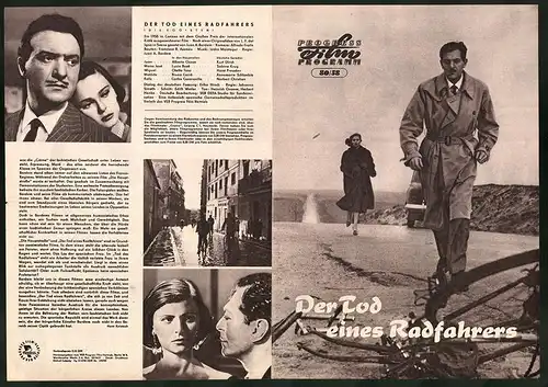 Filmprogramm PFP Nr. 80 /58, Der Tod eines Radfahrers, Alberto Closas, Lucia Bosé, Regie: Juan A. Bardem