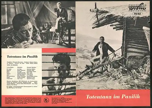 Filmprogramm PFP Nr. 93 /62, Totentanz im Pazifik, Jiri Vala, Marie Tomasova, Regie: Jiri Sequens