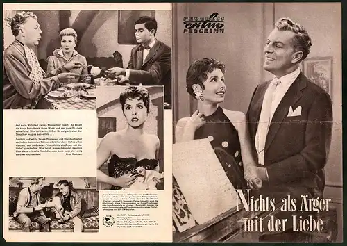 Filmprogramm PFP Nr. 89 /57, Nichts als Ärger mit der Liebe, Sonja Ziemann, Winnie Markus, Regie: Thomas Engel