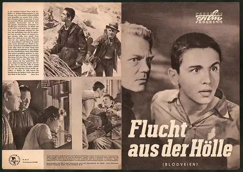 Filmprogramm PFP Nr. 86 /57, Flucht aus der Hölle, Milan Milosevic, Milivoj Zivanovic, Regie: Kare Bergstrom