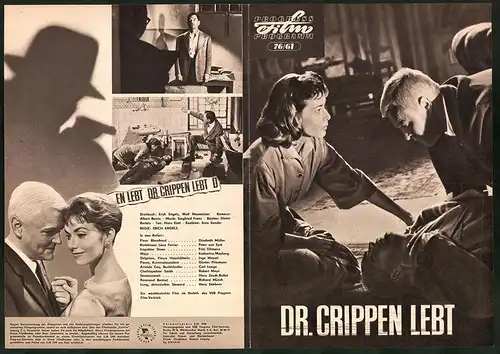 Filmprogramm PFP Nr. 76 /61, Dr. Crippen lebt, Elisabeth Müller, Peter van Eyck, Regie: Erich Engels