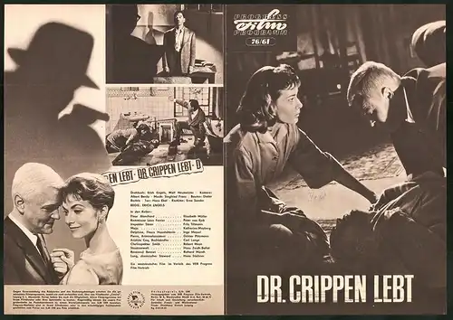 Filmprogramm PFP Nr. 76 /61, Dr. Crippen lebt, Elisabeth Müller, Peter van Eyck, Regie: Erich Engels