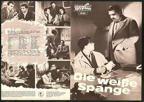 Filmprogramm PFP Nr. 72 /61, Die weisse Spange, Cestmir Randa, Jarmila Smejkalova, Regie: Martin Fric