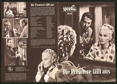Filmprogramm PFP Nr. 18 /59, Die Premiere fällt aus, Christine Laszar, Peter Herden, Regie: Kurt Jung-Alsen