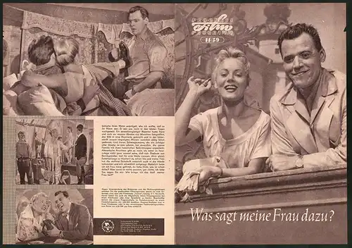 Filmprogramm PFP Nr. 14 /59, Was sagt meine Frau dazu?, Barbara Polomska, Josef Bek, Regie: Albert Venohr