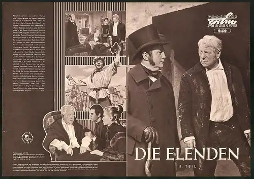 Filmprogramm PFP Nr. 9 /59, Die Elenden, Jean Gabin, Elfriede Florian, Regie: Jean-Paul Le Chanois