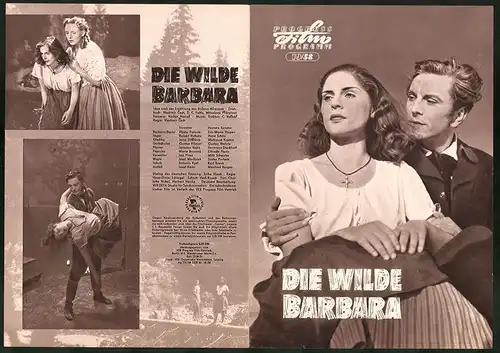 Filmprogramm PFP Nr. 19 /58, Die wilde Barbara, Robert Vrchota, Vlasta Fialowa, Regie: Vladimir Cech