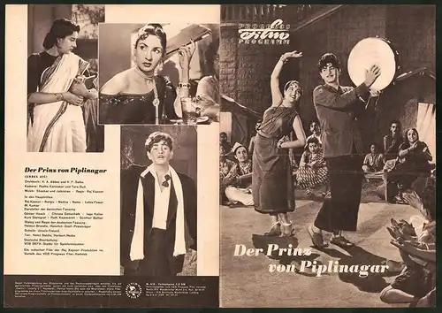 Filmprogramm PFP Nr. 8 /58, Der Prinz von Piplinagar, Günther Haack, Christa Gottschalk, Regie: Helmut Brandis