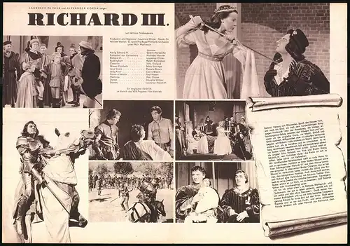 Filmprogramm PFP Nr. 84 /59, Richard III., Cedric Hardwicke, Nicholas Hannen, Regie: Laurence Olivier