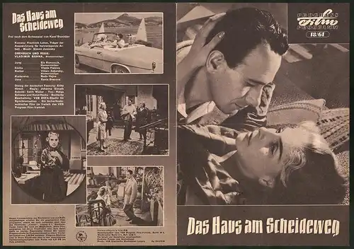 Filmprogramm PFP Nr. 18 /61, Das Haus am Scheideweg, Elo Romancik, Vlasta Fialova, Regie: Vladimir Bahna