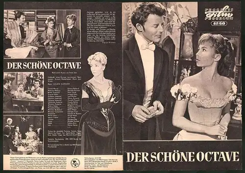 Filmprogramm PFP Nr. 61 /60, Der schöne Octave, Gérard Philipe, Danielle Darrieux, Regie: Julien Duvivier