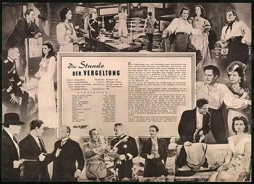 Filmprogramm IFB Nr. 727, Die Stunde der Vergeltung, Louis Hayward, Joan Bennett, Regie: Edward Small