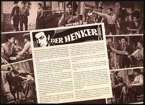 Filmprogramm DNF, Der Henker, Robert Taylor, Fess Parker, Regie: Michael Curtiz