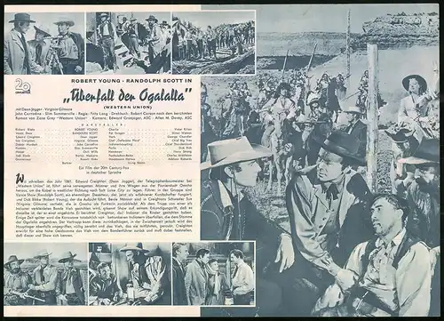 Filmprogramm IFB Nr. 515, Überfall der Ogalalla, Robert Young, Randolph Scott, Regie: Fritz Lang