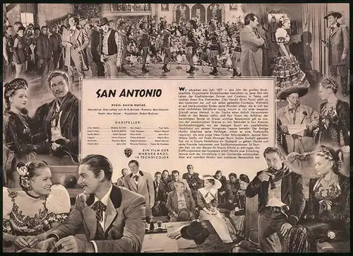 Filmprogramm IFB Nr. 768, San Antonio, Errol Flynn, Alexis Smith, Regie: David Butler