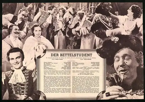 Filmprogramm IFB Nr. 716, Der Bettelstudent, Fritz Kampers, Harry Hardt, Regie: Georg Jacoby