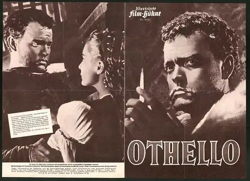 Filmprogramm IFB Nr. 3131, Othello, Orson Welles, Susanne Cloutier, Regie: Orson Welles
