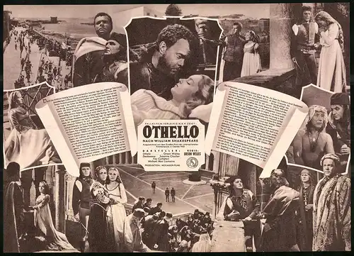 Filmprogramm IFB Nr. 3131, Othello, Orson Welles, Susanne Cloutier, Regie: Orson Welles