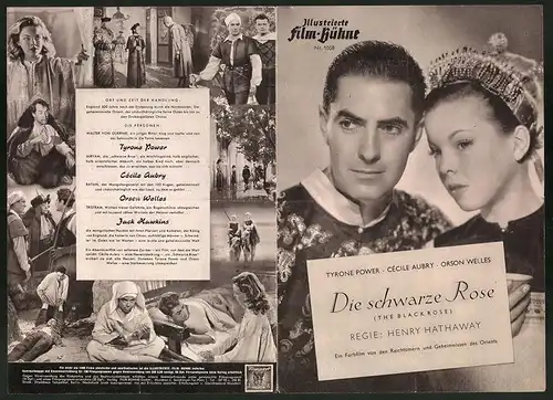Filmprogramm IFB Nr. 1058, Die schwarze Rose, Tyrone Power, Cécile Aubry, Regie: Henry Hathaway