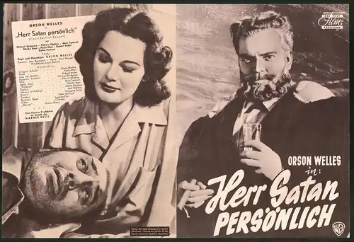 Filmprogramm DNF, Herr Satan persönlich, Orson Welles, Paola Mori, Regie: Orson Welles