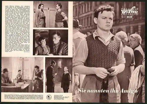 Filmprogramm PFP Nr. 11 /59, Sie nannten ihn Amigo, Ernst-Georg Schwill, Erich Franz, Regie: Heiner Carow