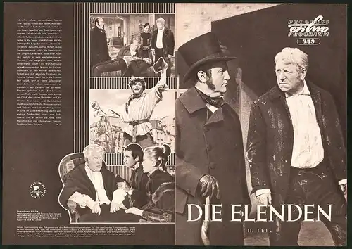 Filmprogramm PFP Nr. 9 /59, Die Elenden II. Teil, Jean Gabin, Bernard Blier, Regie: Jean-Paul Le Chanois