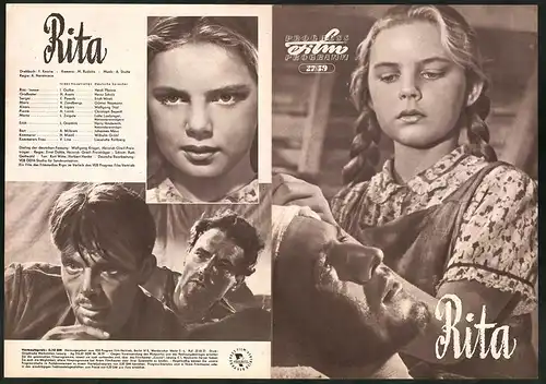 Filmprogramm PFP Nr. 27 /59, Rita, I. Gulbe, H. Avens, Regie: A. Neretniece