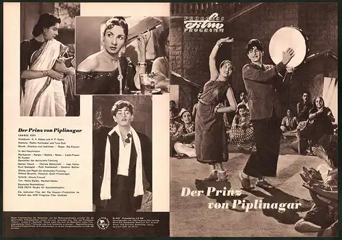Filmprogramm PFP Nr. 8 /58, Der Prinz von Piplinagar, Raj Kapoor, Nargis, Regie: Raj Kapoor
