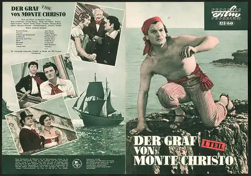 Filmprogramm PFP Nr. 125 /60, Der Graf von Monte Christo, Jean Marais, Roger Pigaut, Regie: Robert Vernay