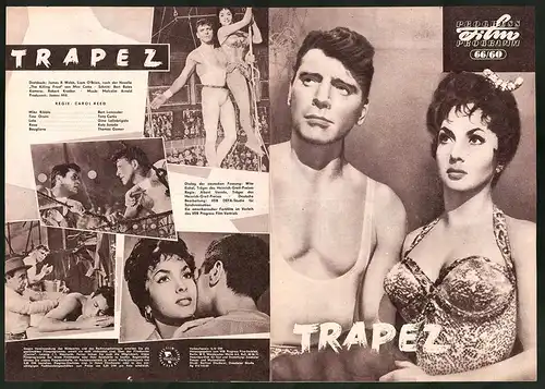 Filmprogramm PFP Nr. 66 /60, Trapez, Burt Lancaster, Gina Lollobrigida, Regie: Carol Reed