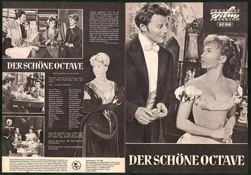 Filmprogramm PFP Nr. 61 /60, Die schöne Octave, Gérard Philipe, Danielle Darieux, Regie: Julien Duvivier