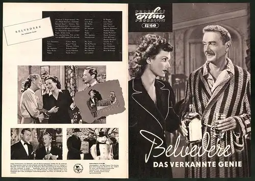 Filmprogramm PFP Nr. 12 /60, Belvedere - Das verkannte Genie, Clifton Webb, Robert Young, Regie: Walter Lang